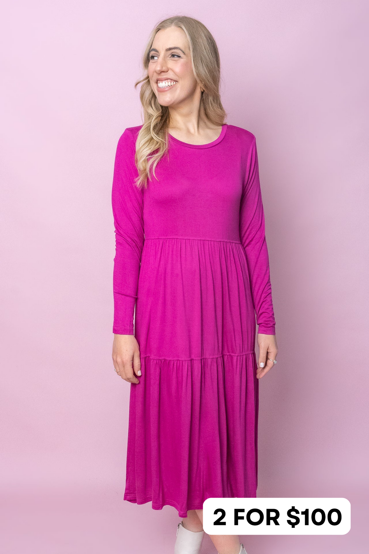 Darlene Dress in Berry