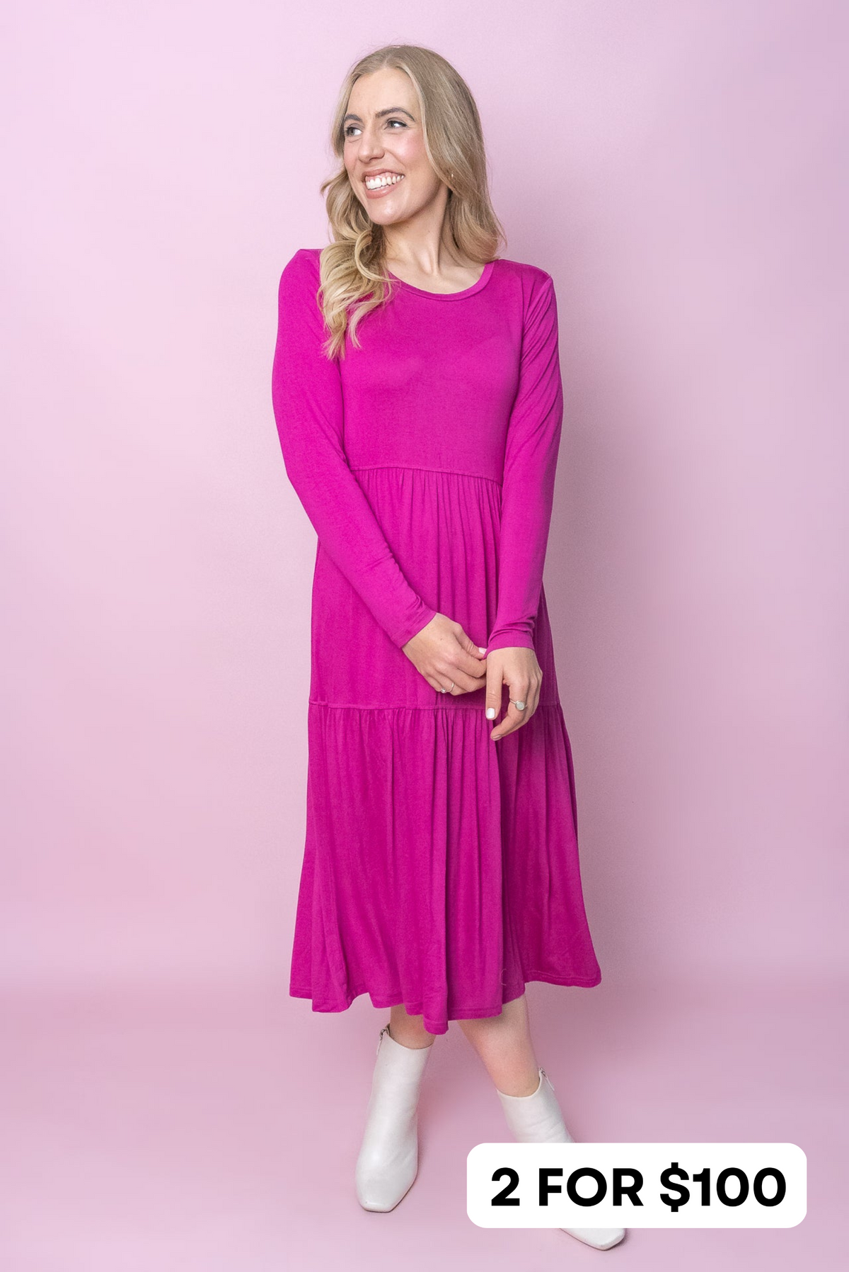 Darlene Dress in Berry