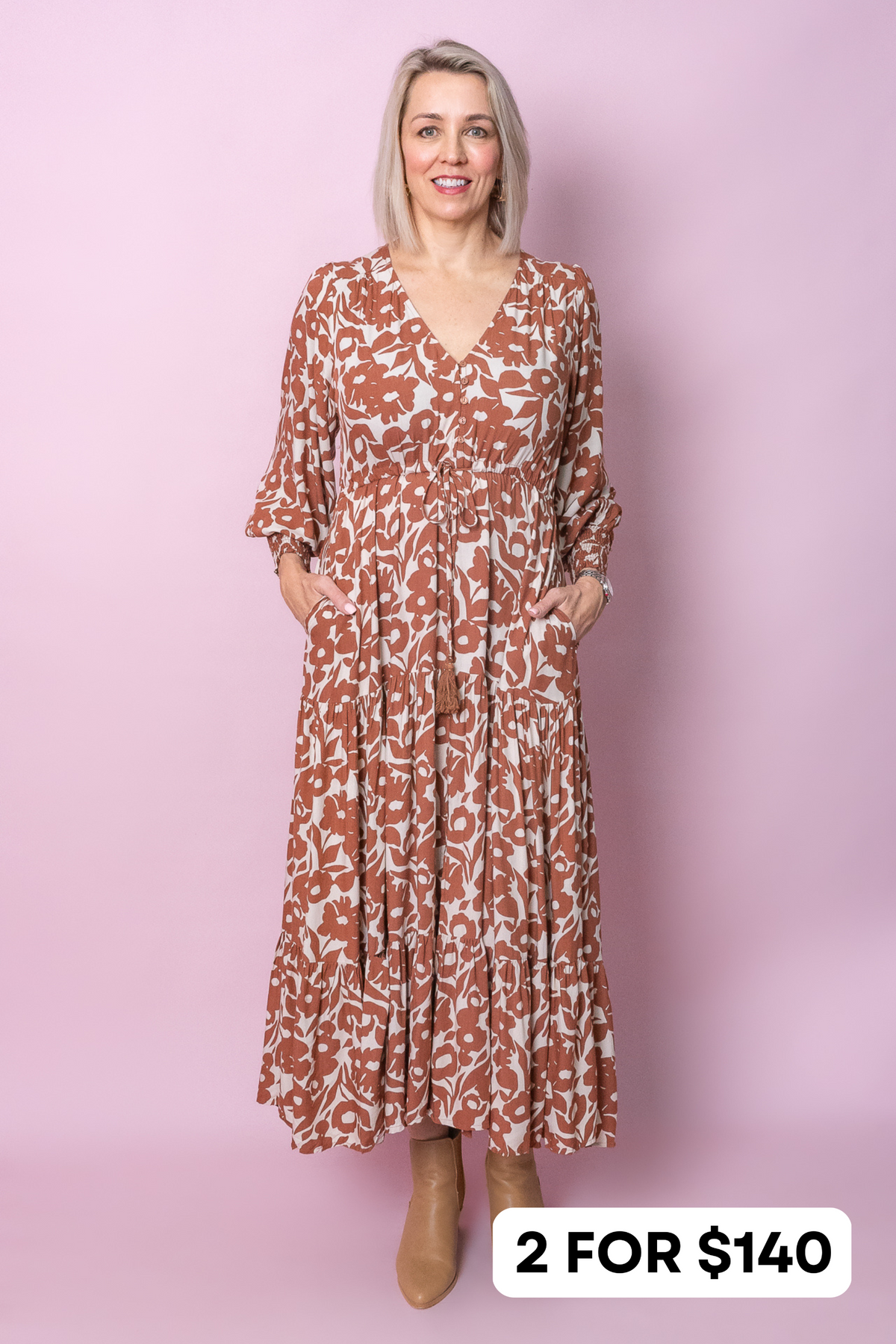 Watson Dress in Tan