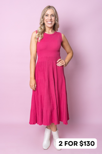 Norah Dress in Fuchsia