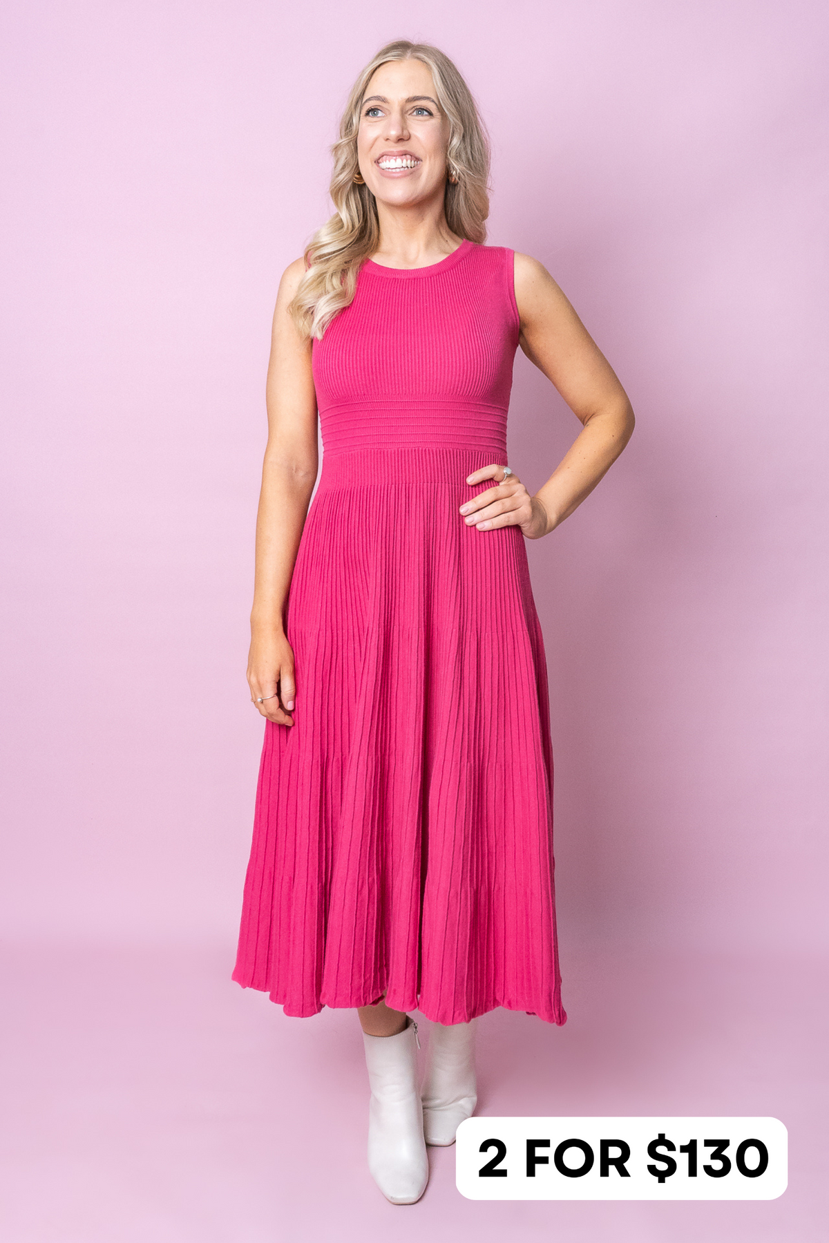 Norah Dress in Fuchsia