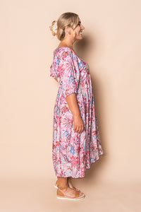 Venetia Midi Dress in Pink Multi