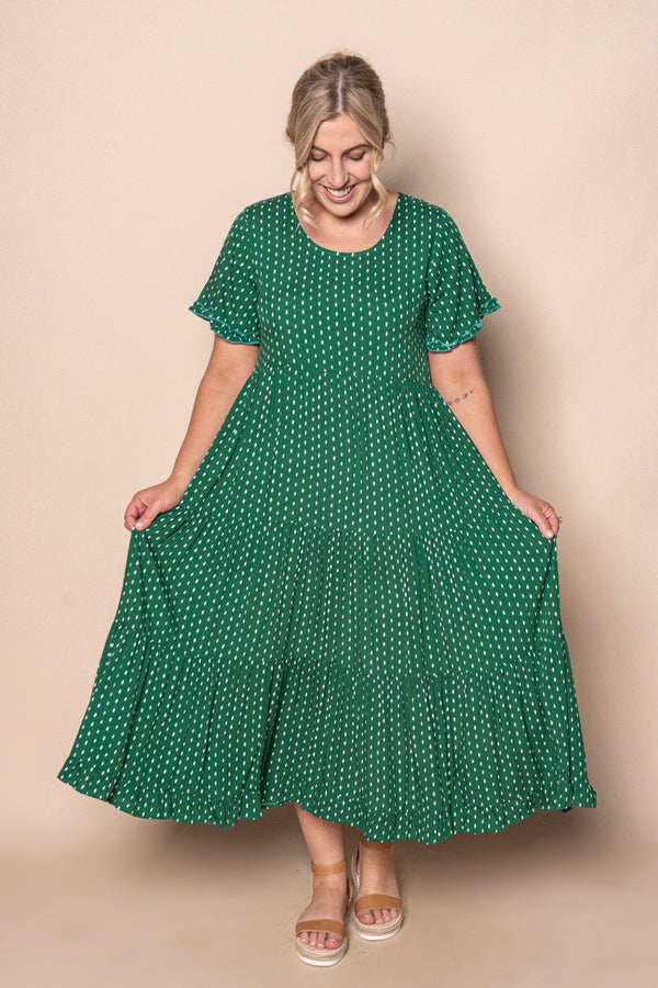 Jensen Midi Dress in Emerald