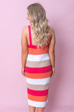 Molly Knit Dress in Sunset Stripe - Foxwood