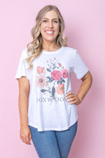 Bouquet Tee in White - Foxwood