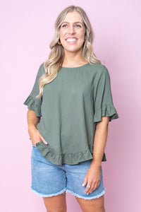 Bo Top in Khaki