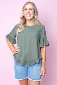 Bo Top in Khaki