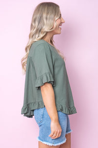 Bo Top in Khaki