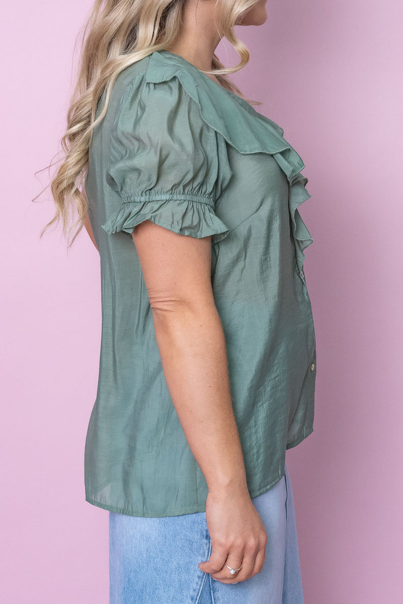 Rosa Top in Sage