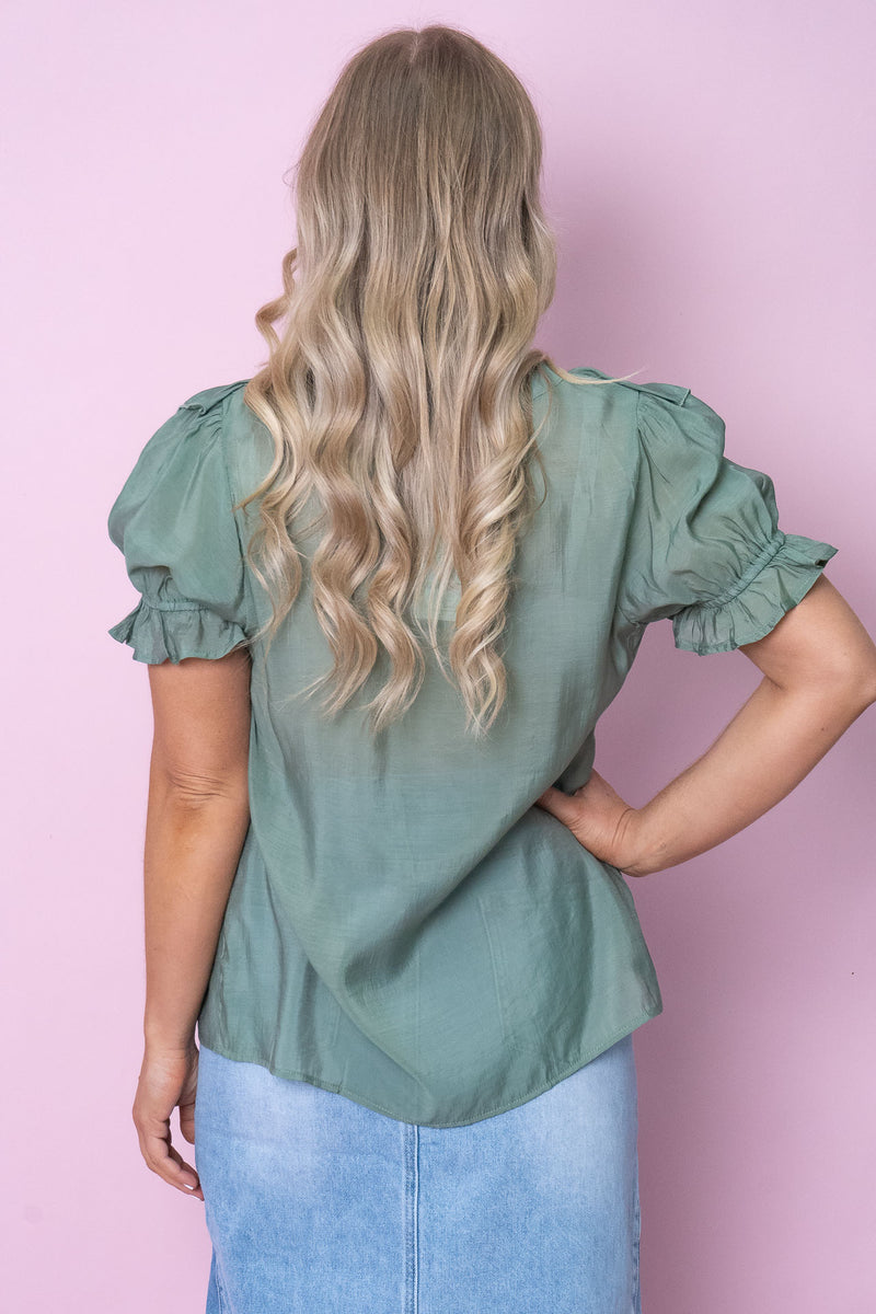 Rosa Top in Sage
