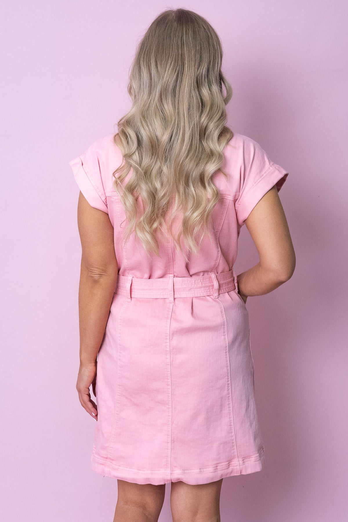 Heidi Dress in Washed Pink - Foxwood