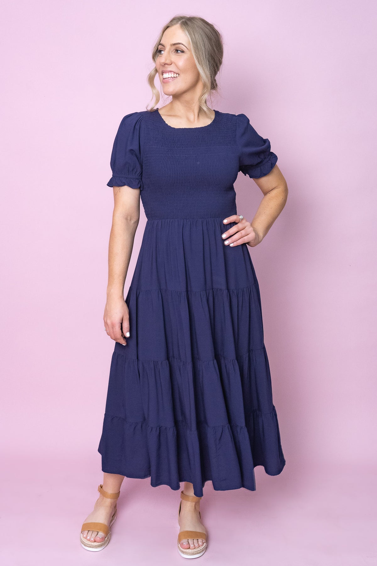 Taylor Dress in Navy/Indigo