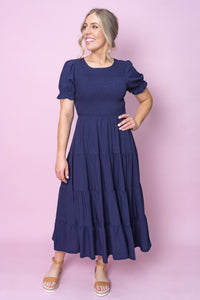 Taylor Dress in Navy/Indigo