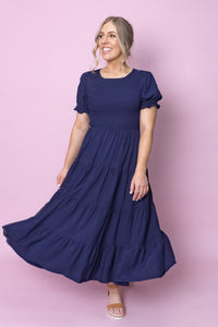 Taylor Dress in Navy/Indigo