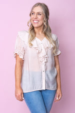Rosa Top in Taupe