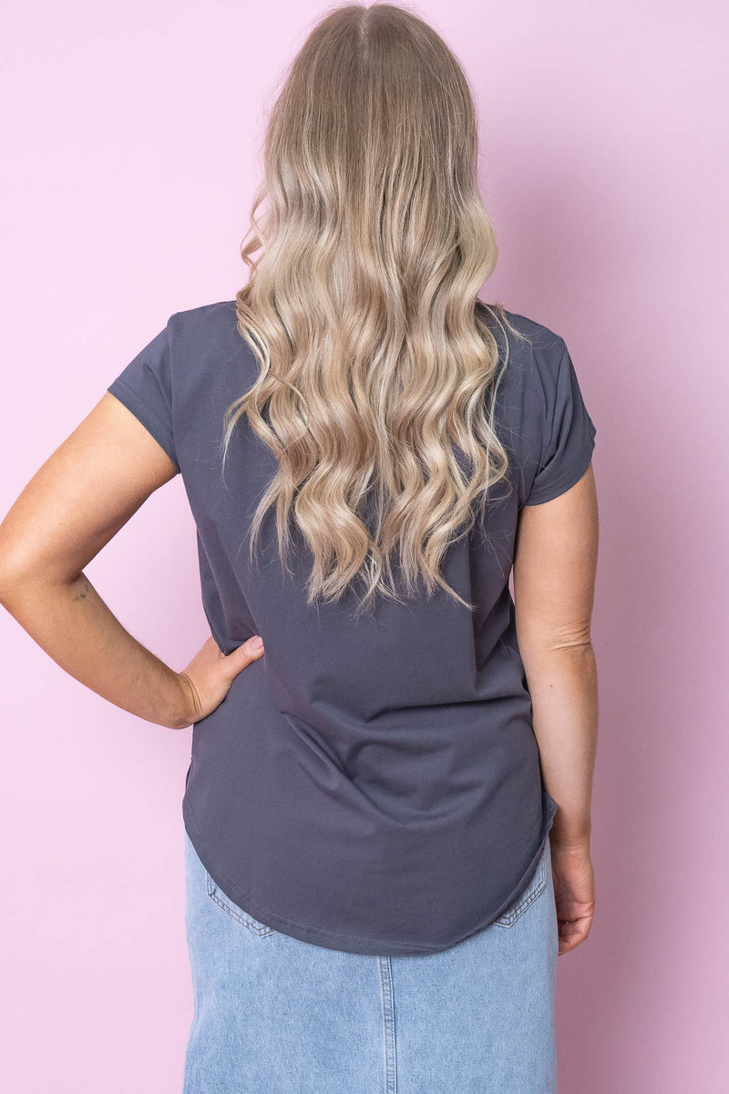 Genna Tee in Charcoal