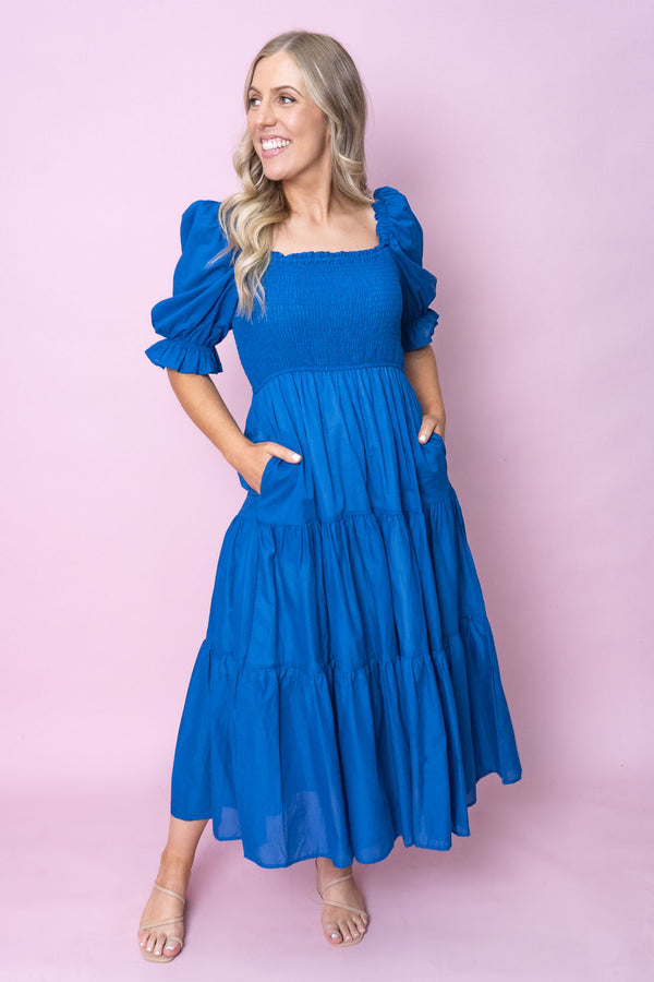 Gracelyn Dress in Cobalt