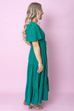 Gabriella Dress in Emerald