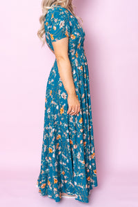 Zaya Dress in Teal