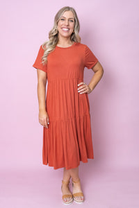 Pauline Dress in Rust