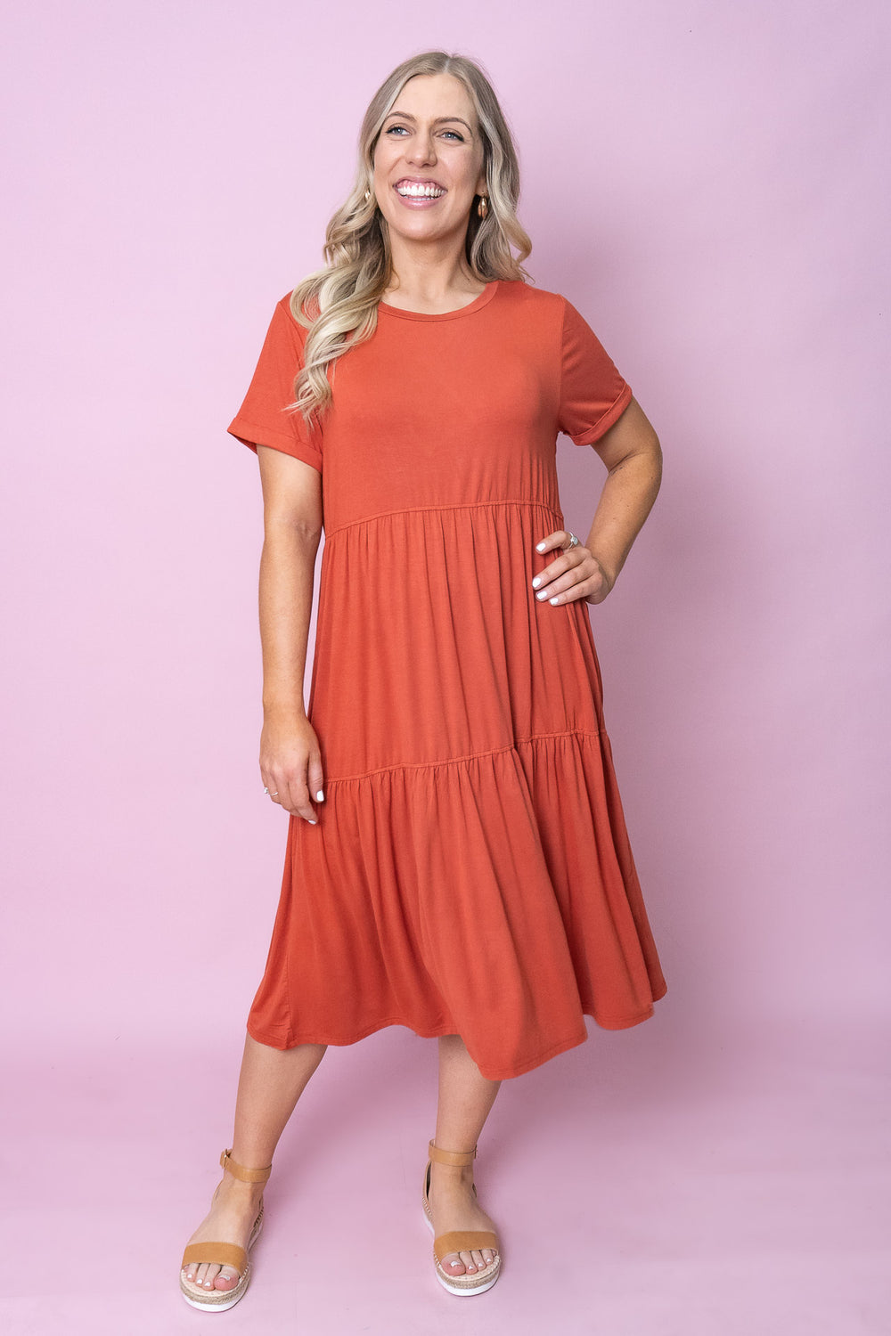 Pauline Midi Dress in Rust – Always Alice