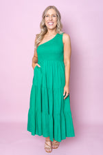 Cerelia Dress in Emerald