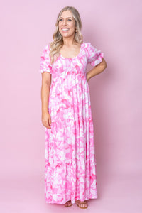 Natalia Dress in Candy Pink