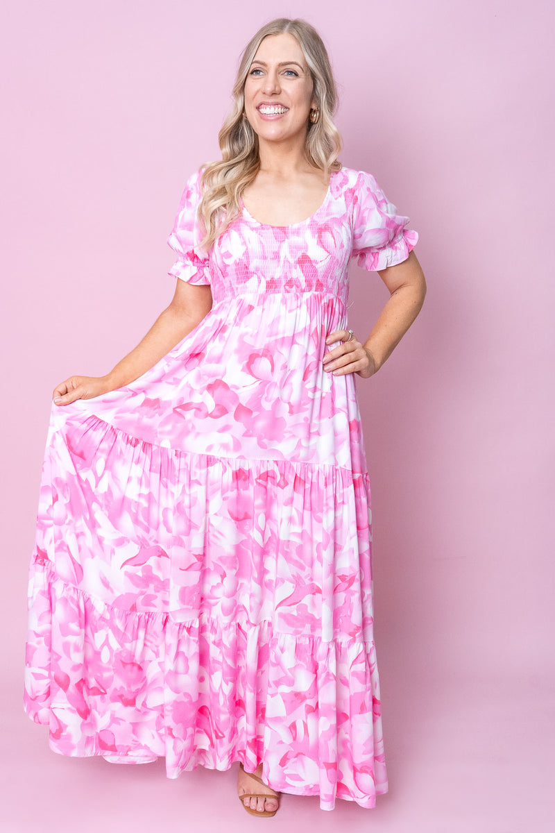 Natalia Dress in Candy Pink