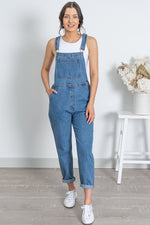 Dina Overalls in Mid Blue