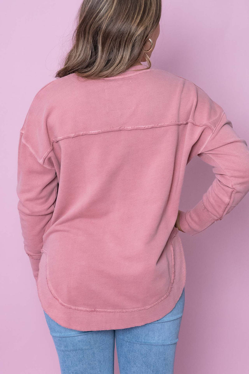 Delilah Crew in Musk Pink - Foxwood