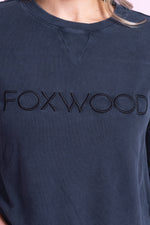 Washed Simplified Crew in Navy - Foxwood